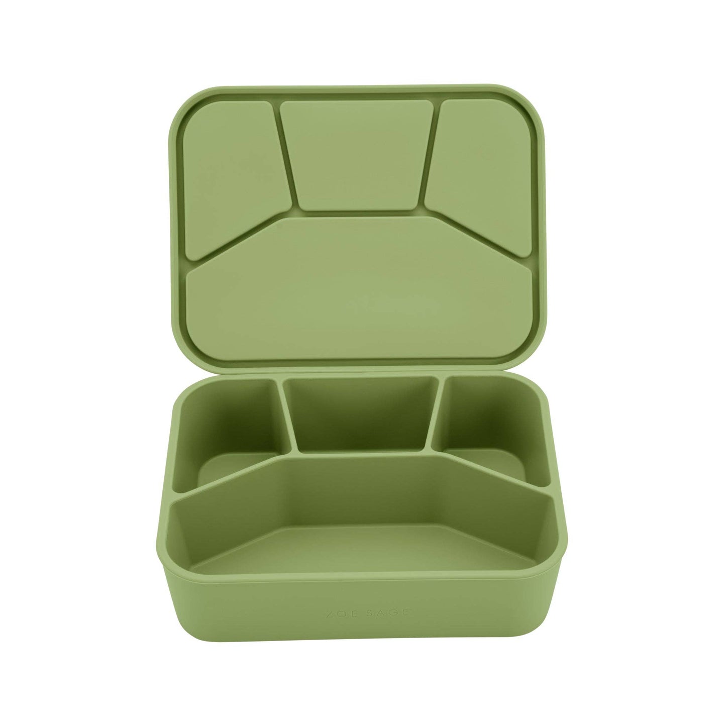 Silicone Bento Lunch Box- 4 Compartment | Sage Green
