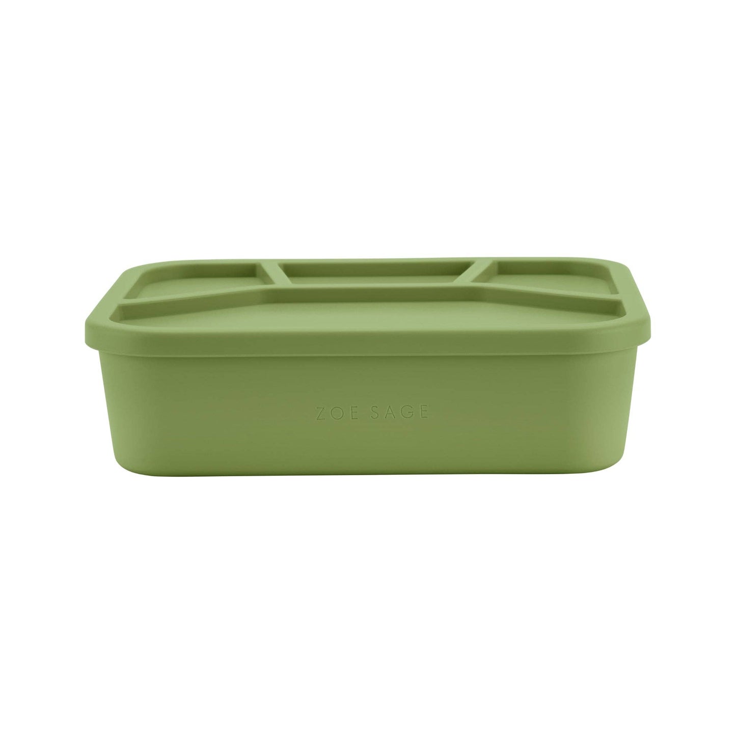 Silicone Bento Lunch Box- 4 Compartment | Sage Green
