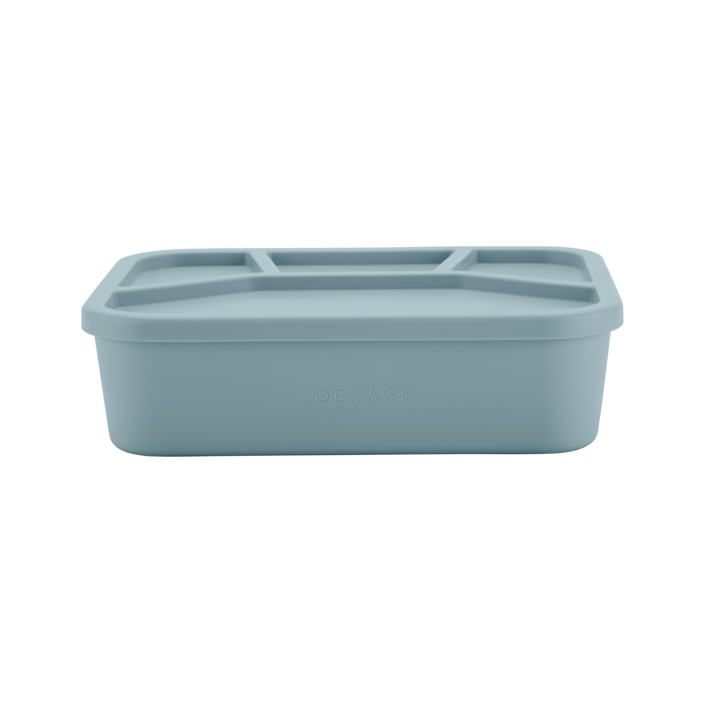 Silicone Bento Lunch Box- 4 Compartment | Rock Blue