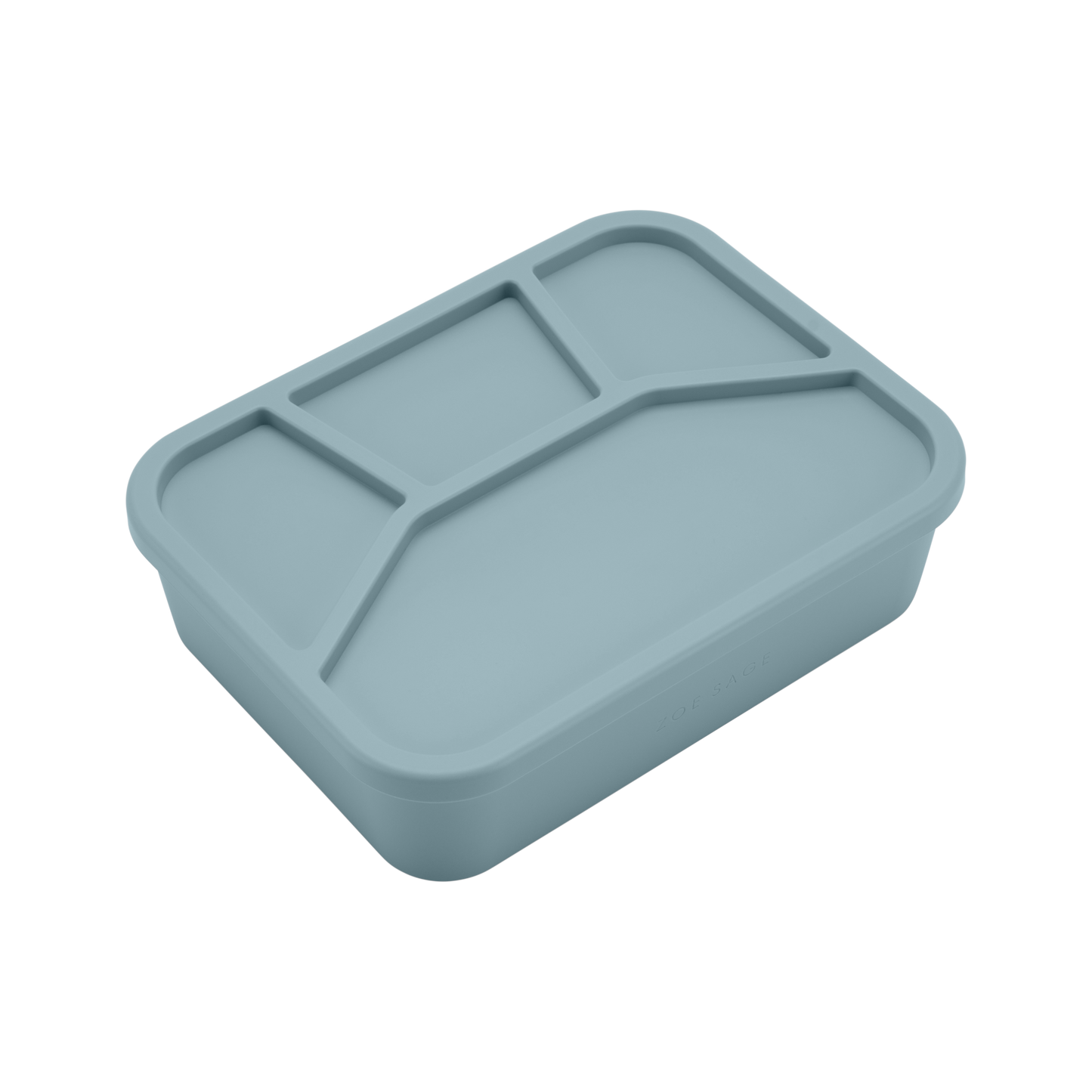 Silicone Bento Lunch Box- 4 Compartment | Rock Blue