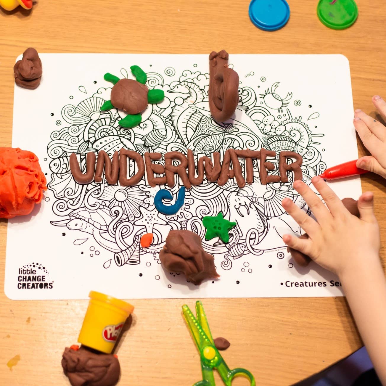 UNDERWATER | Re-FUN-able™ Colouring Mat + Pens Set