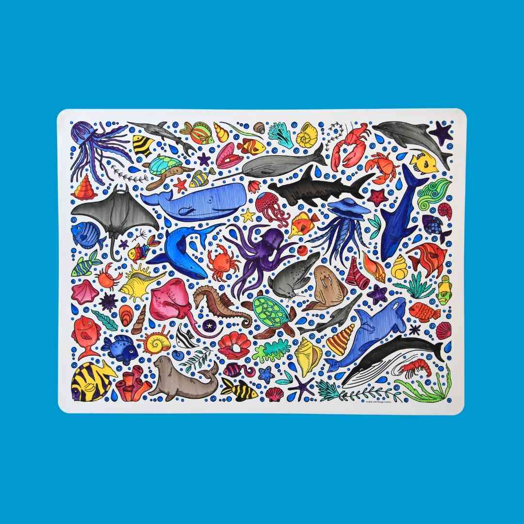 UNDERWATER | Re-FUN-able™ Colouring Mat + Pens Set