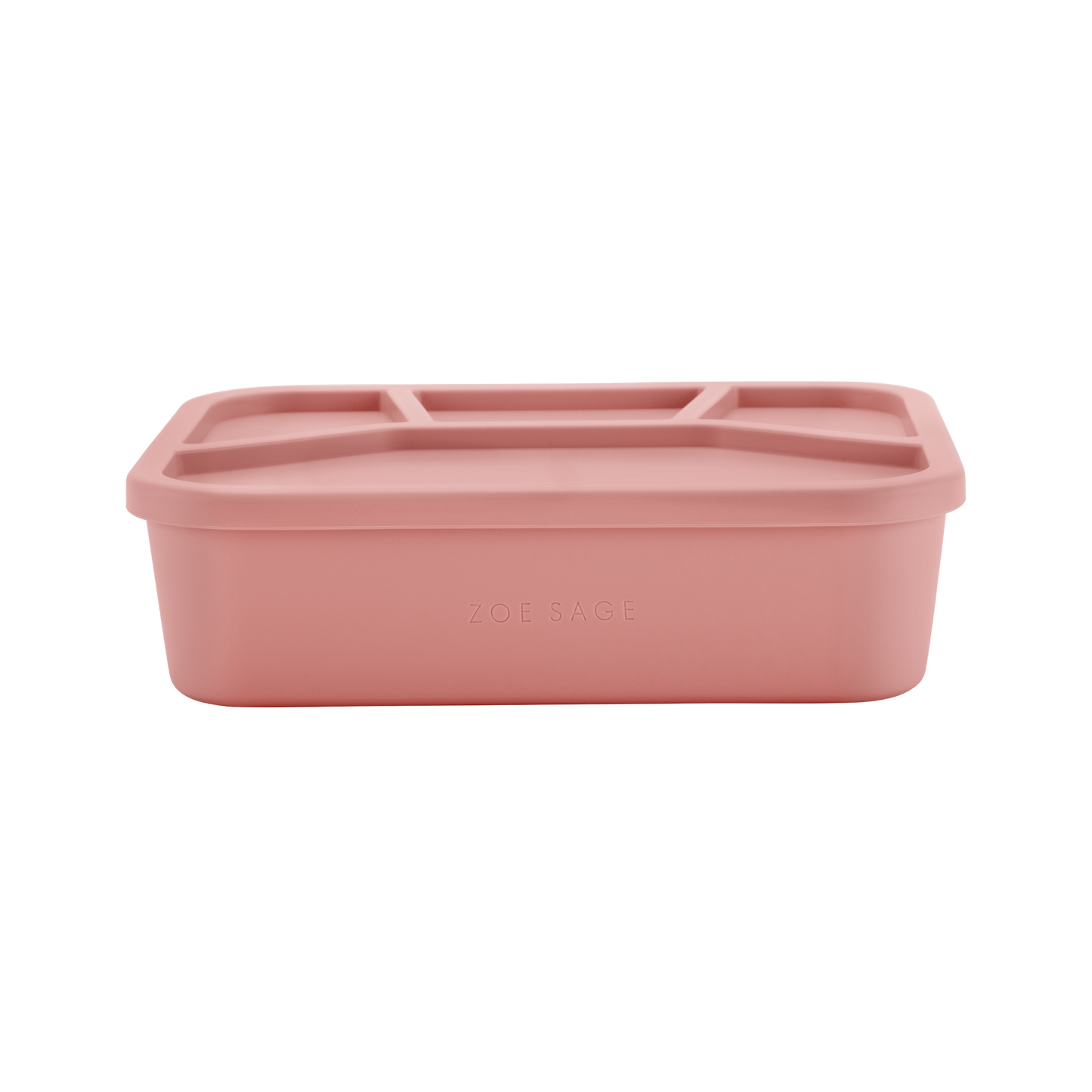 Silicone Bento Lunch Box- 4 Compartment | Dusty Pink