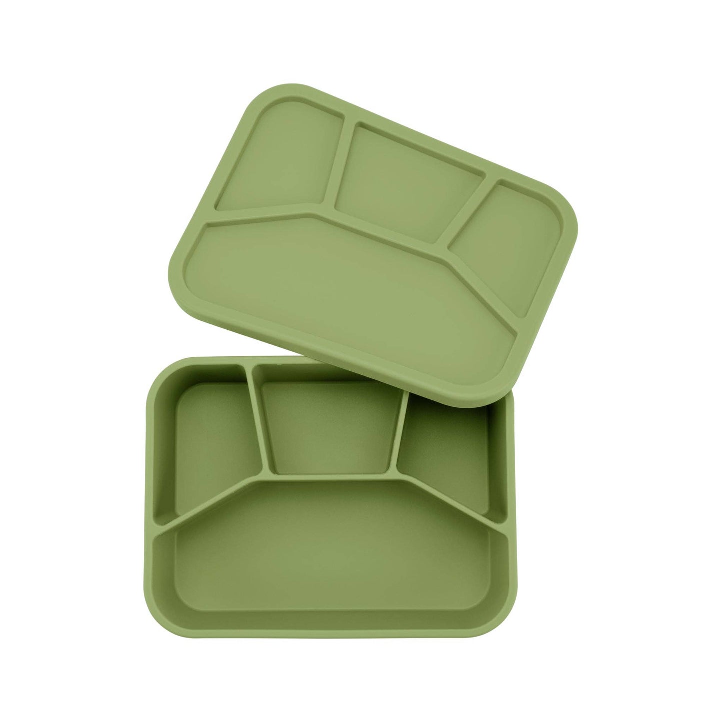 Silicone Bento Lunch Box- 4 Compartment | Sage Green