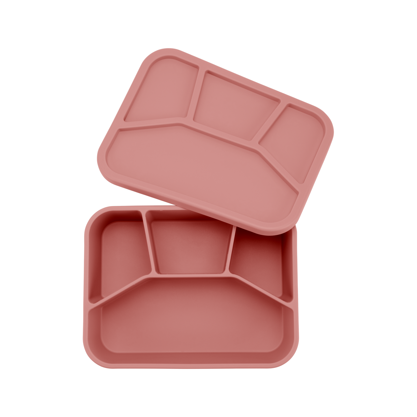 Silicone Bento Lunch Box- 4 Compartment | Dusty Pink