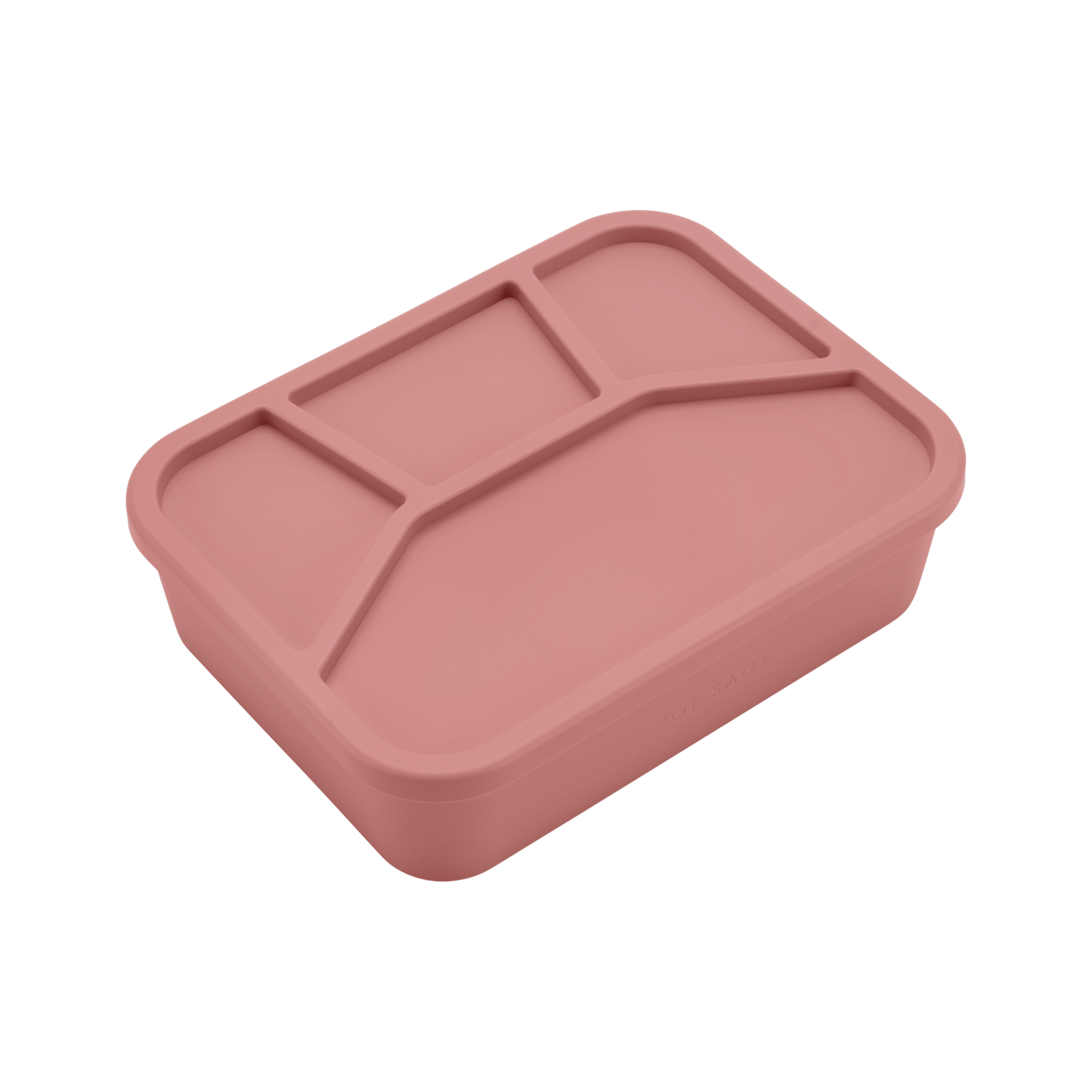 Silicone Bento Lunch Box- 4 Compartment | Dusty Pink