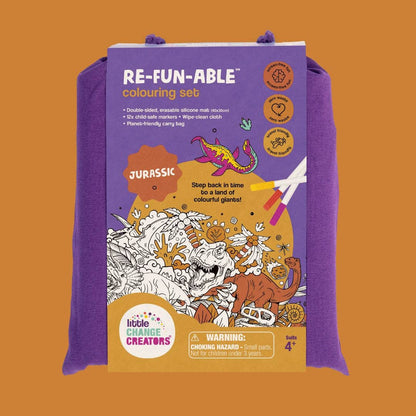 JURASSIC | Re-FUN-able™ Dinosaur Colouring + Doodle Mat