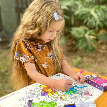 SAFARI | Washable Animal Colouring Activity Mat