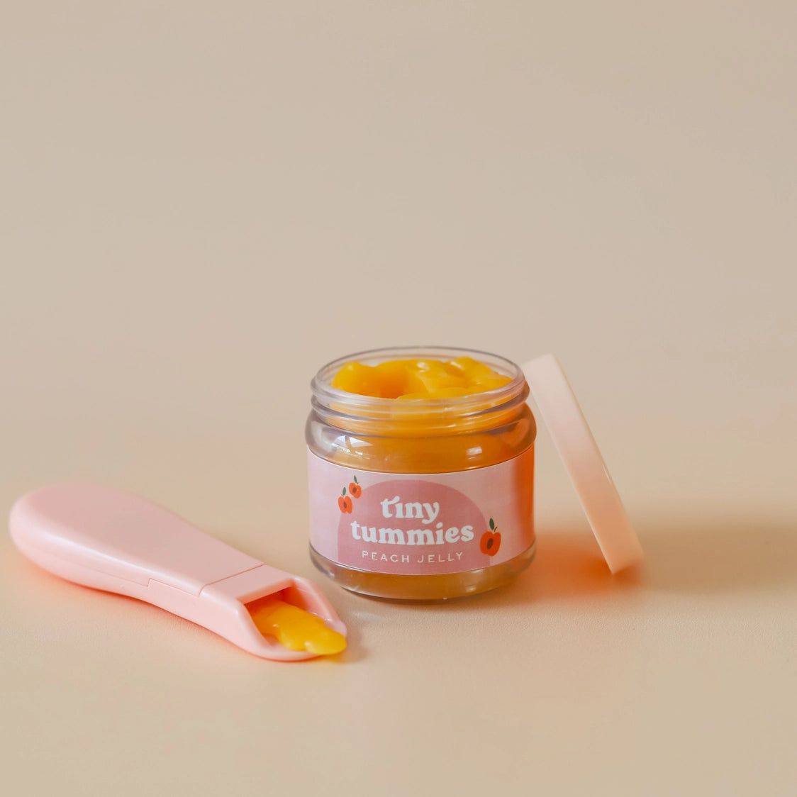 Tiny Tummies Food Jar and Spoon Set - Peach Jelly