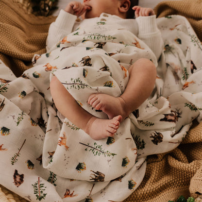 Mod & Tod Organic Muslin Swaddle - Misty Forest