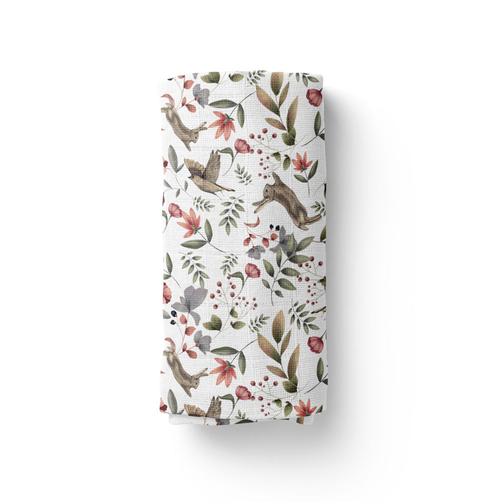 Mod & Tod Organic Muslin Swaddle - Bunny Hop