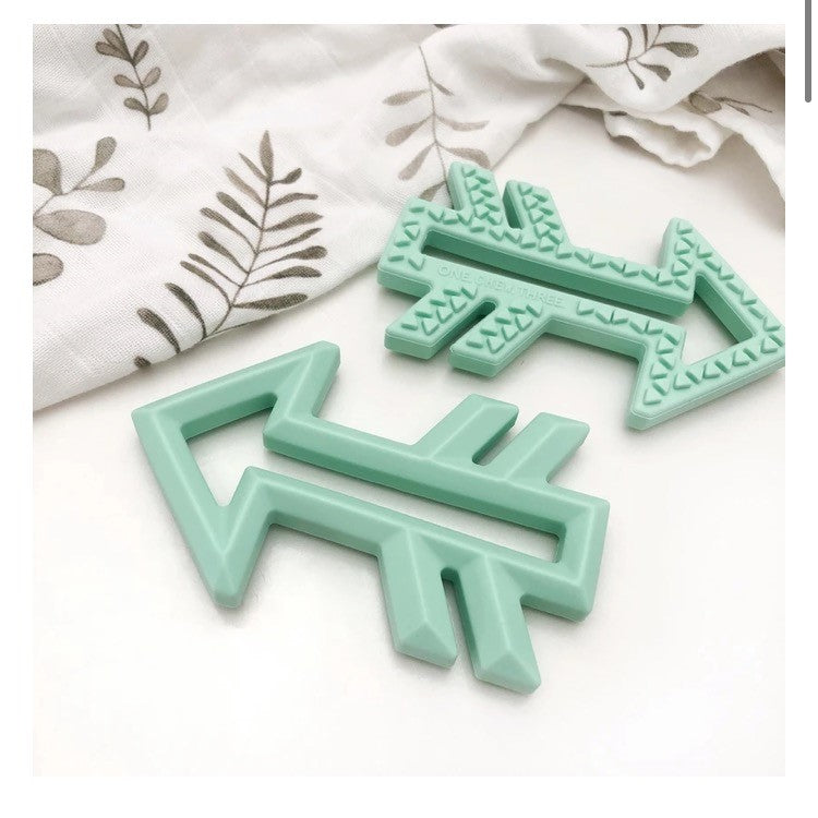 One Chew Three Arrow Silicone Teether - Mint