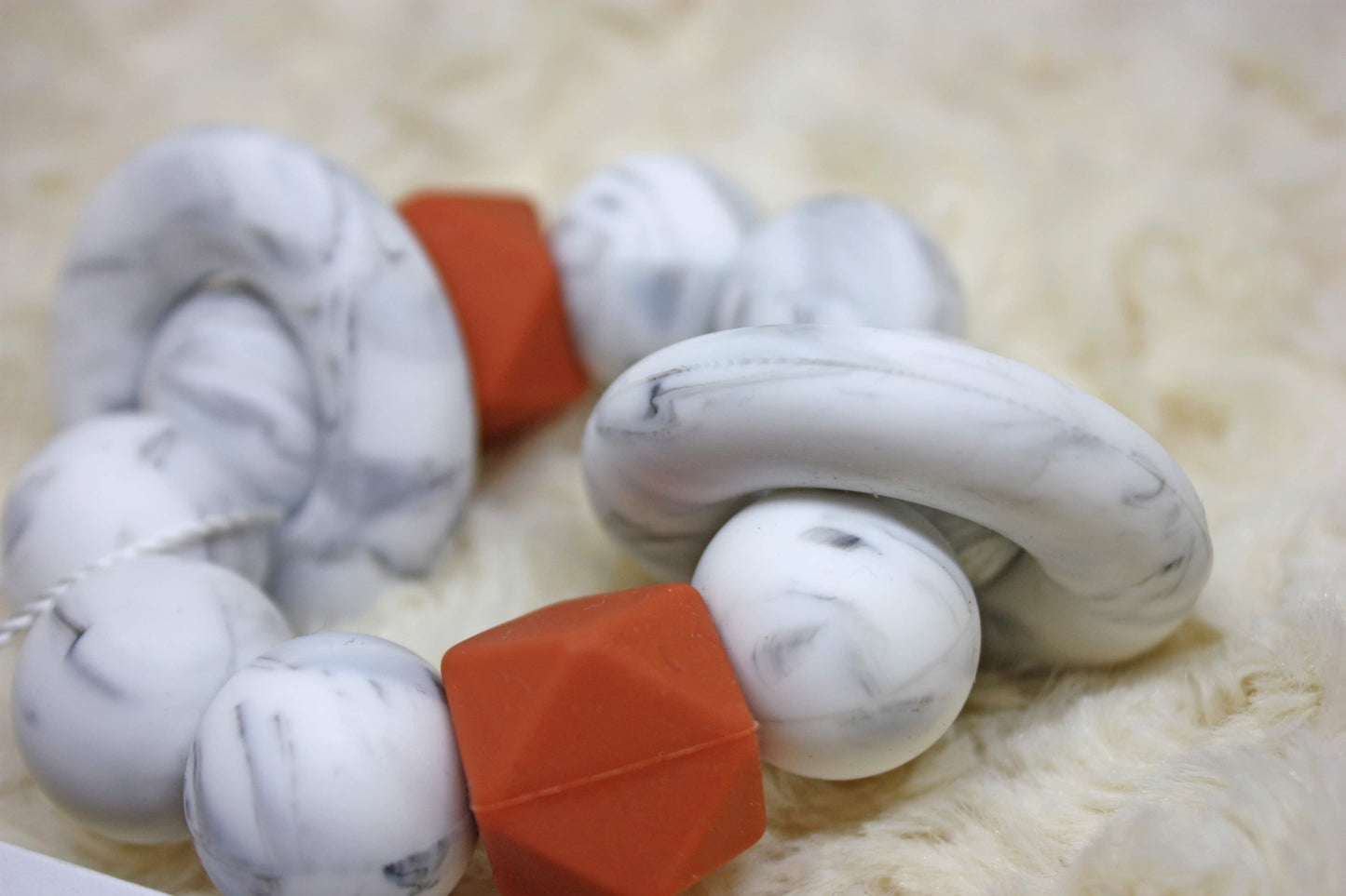 Arabella + Autumn Silicone Teether Marble