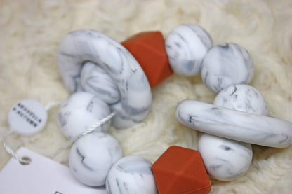 Arabella + Autumn Silicone Teether Marble