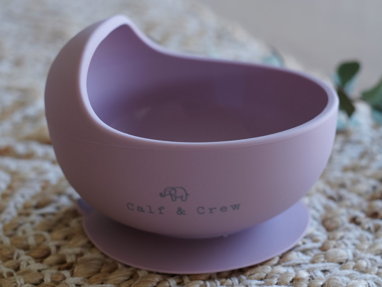 Calf & Crew Silicone Suction Bowl With Beechwood Spoon - Rose'